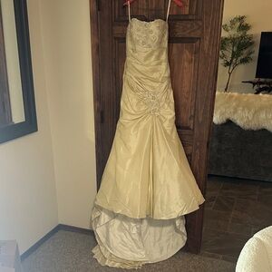 Strapless Beaded Wedding Gown – Size Small